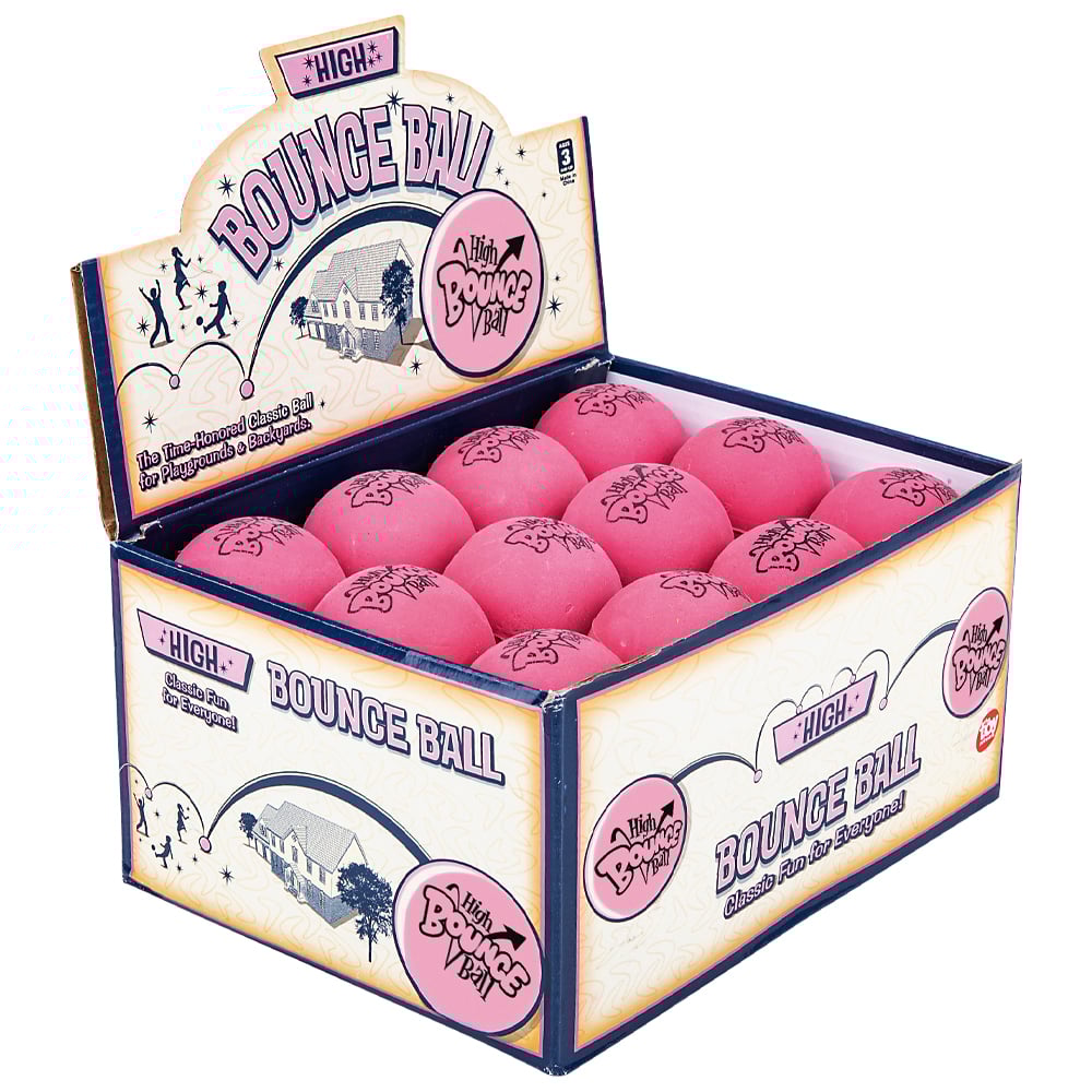 Rubber Pink High Bounce Ball 2.5"