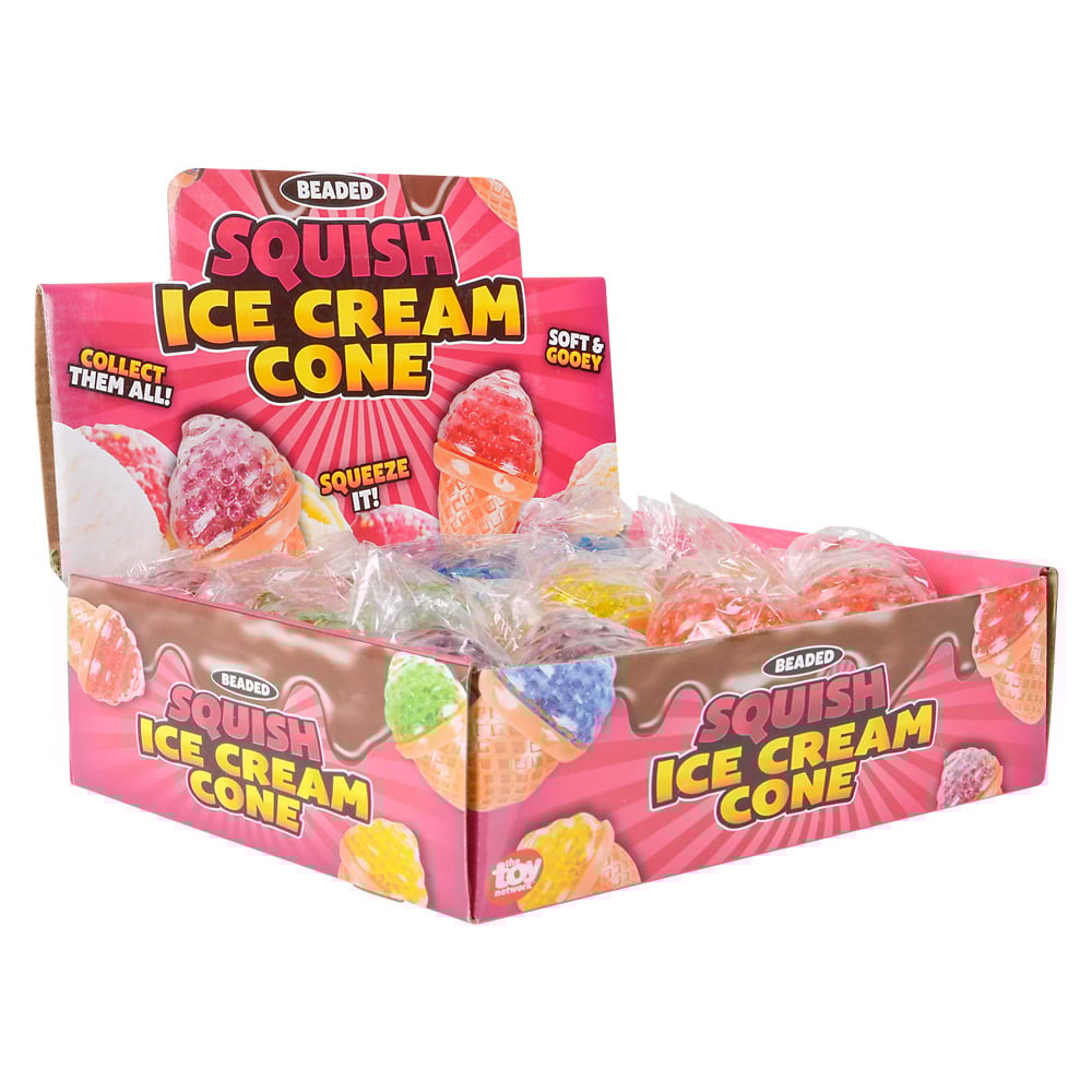 Squeezy Bead Ice Cream Cone 3.5" – Case of 12