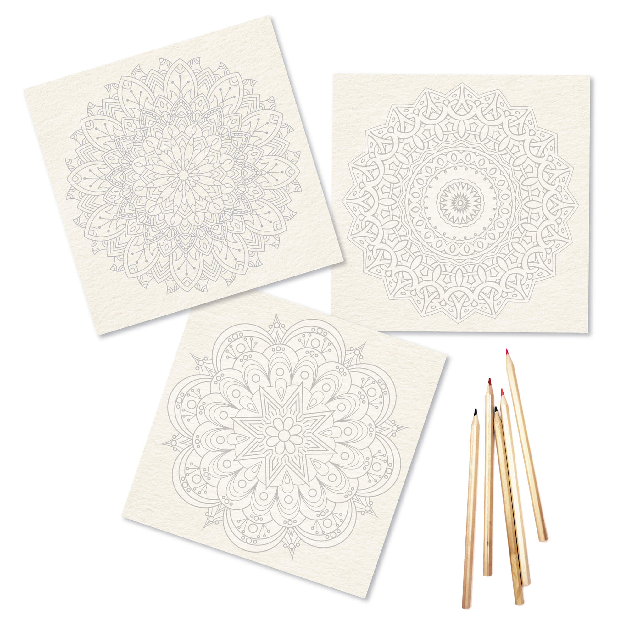 Mandala Coloring Sheets - Deluxe 110lb Paper, Artist Quality