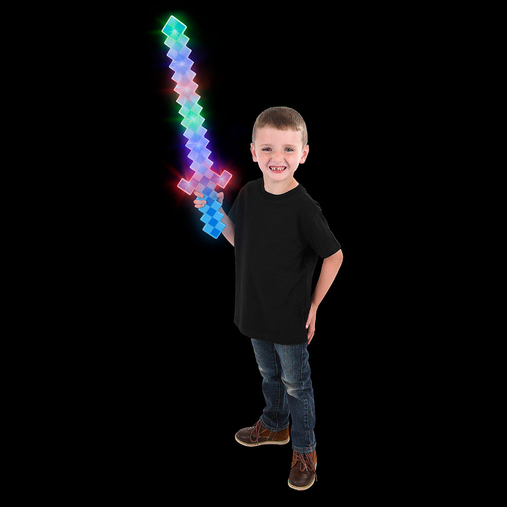 Light-Up Blue Pixel Sword 24"