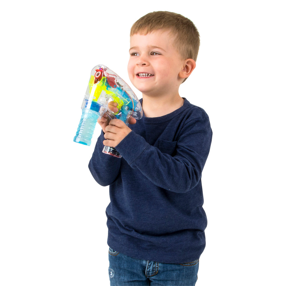 Transparent Light-Up Bubble Blaster 7"