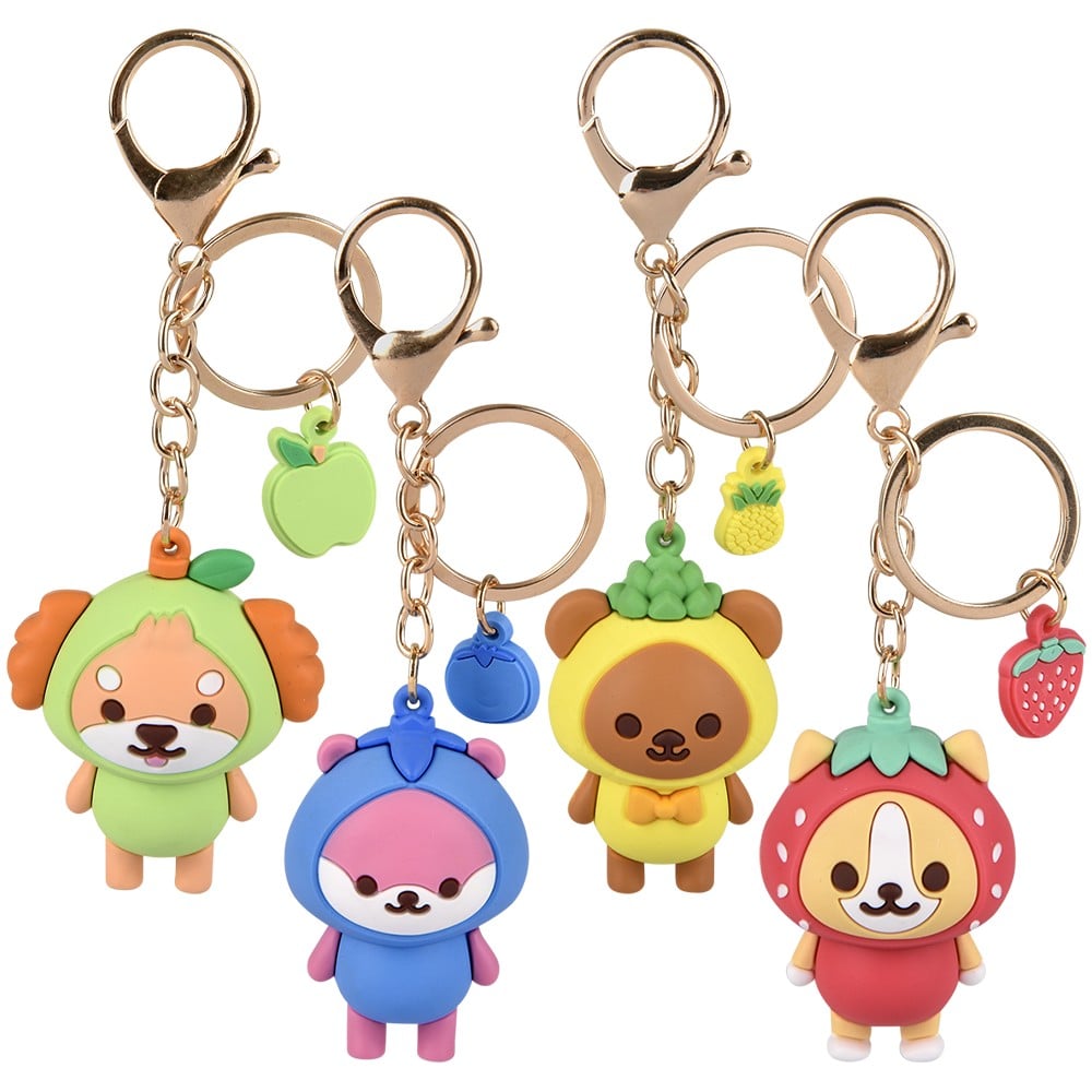 Kawaii Fruit Animal Clip Ons 2" – Case of 24
