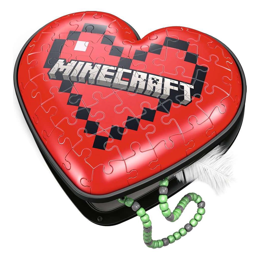 Minecraft Heart Box 60 Piece 3D Jigsaw Puzzle Ravensburger