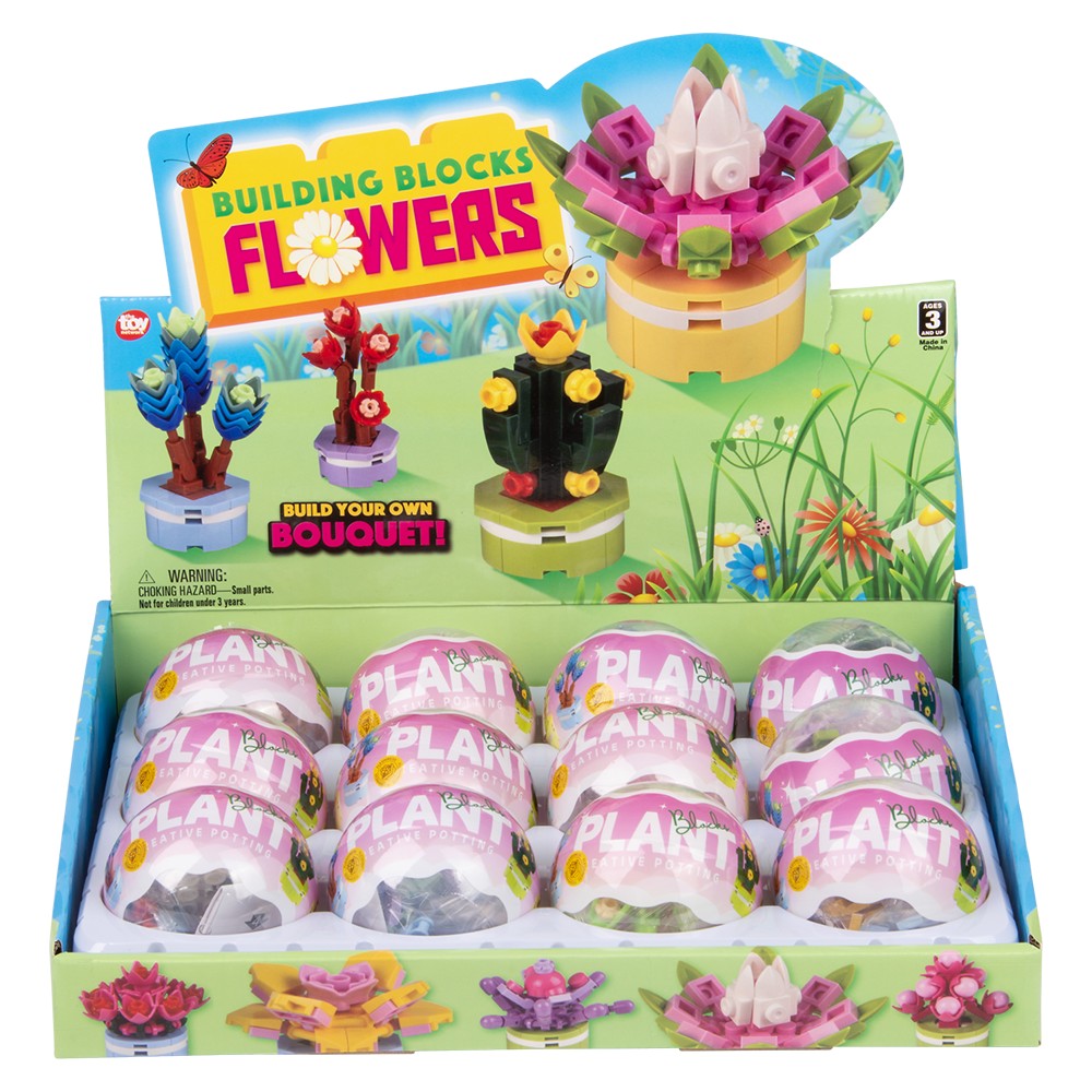 Building Block Flowers 12ct 2.5"