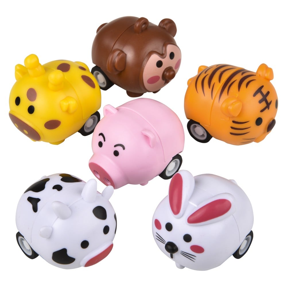 Mini Animal Pull Back Car 1.5" – Case of 24