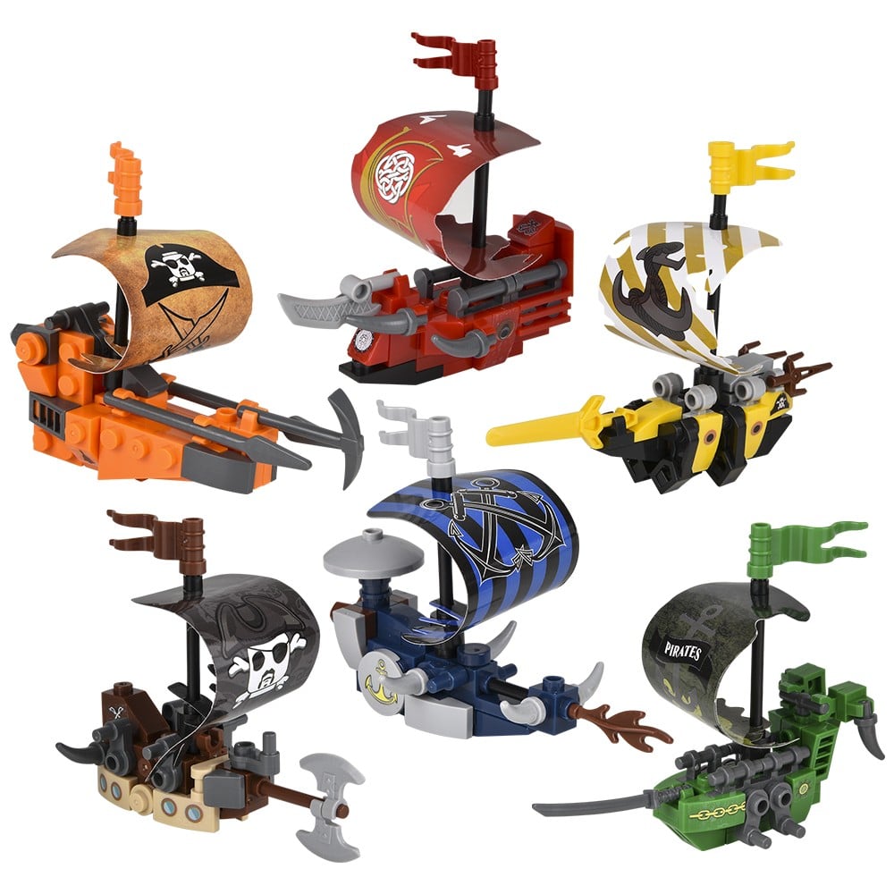 Building Block Pirate Ship 12ct 2.75"