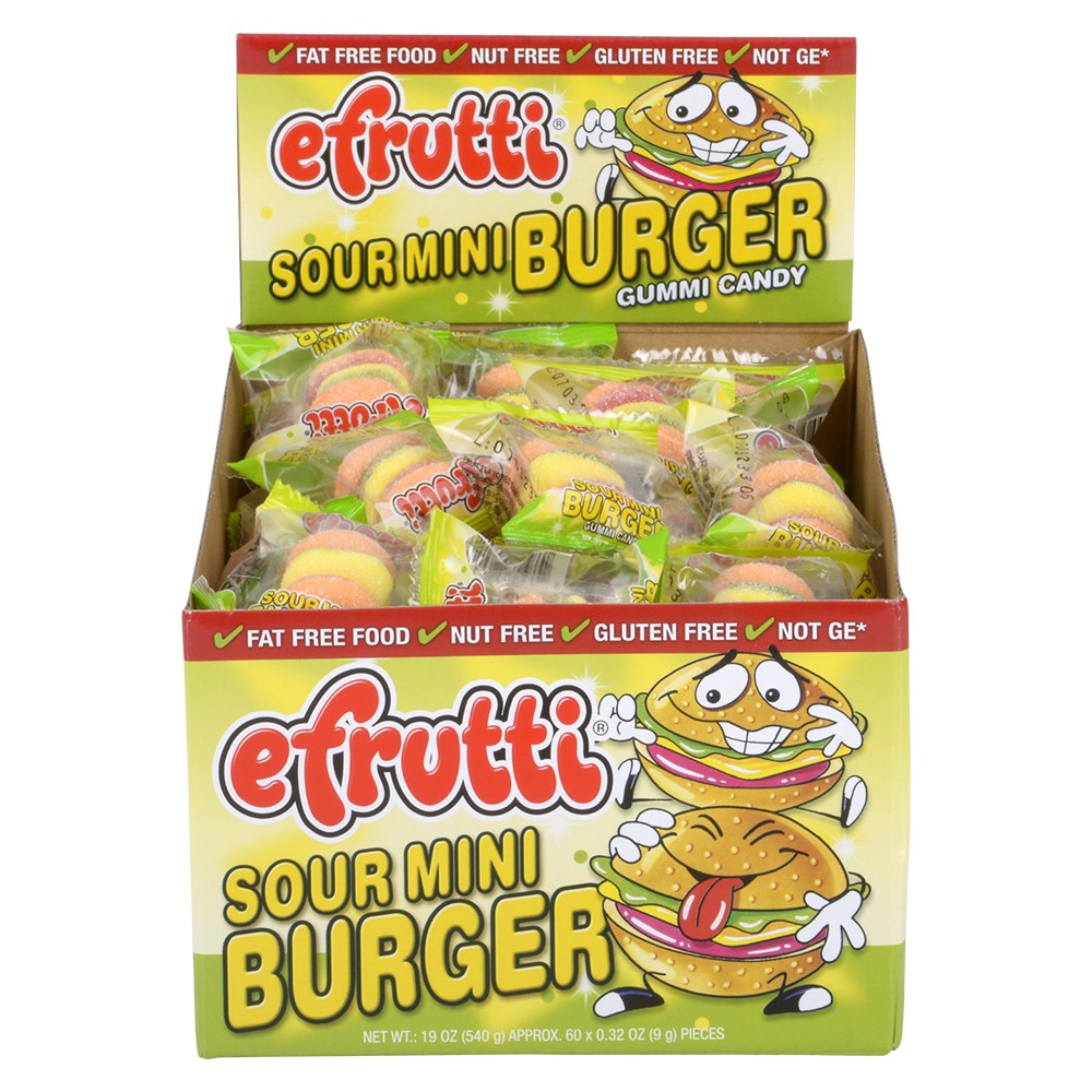 Efrutti Gummi Sour Burger 60ct