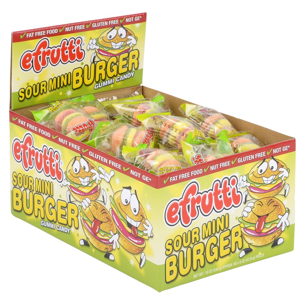 Efrutti Gummi Sour Burger 60ct