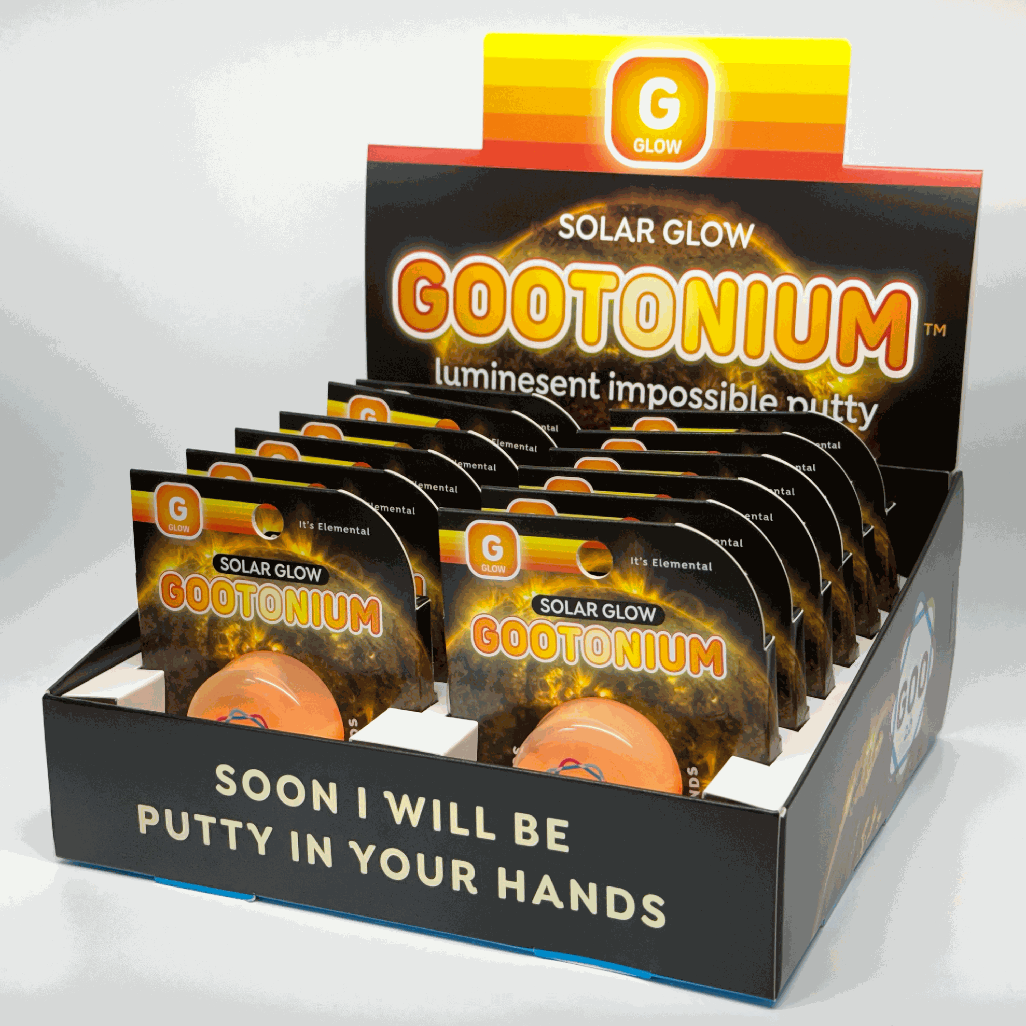 Gootonium: Glowing Orange solar putty - 20g