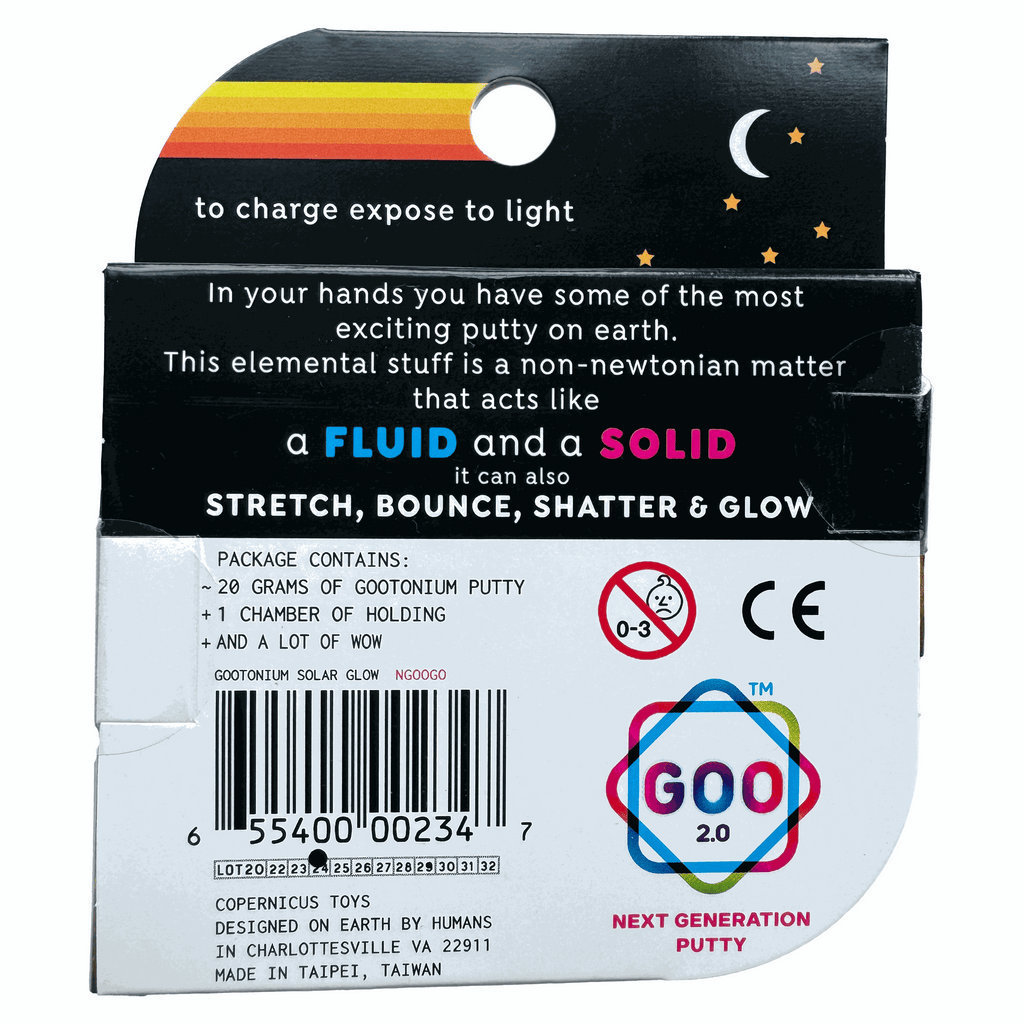 Gootonium: Glowing Orange solar putty - 20g