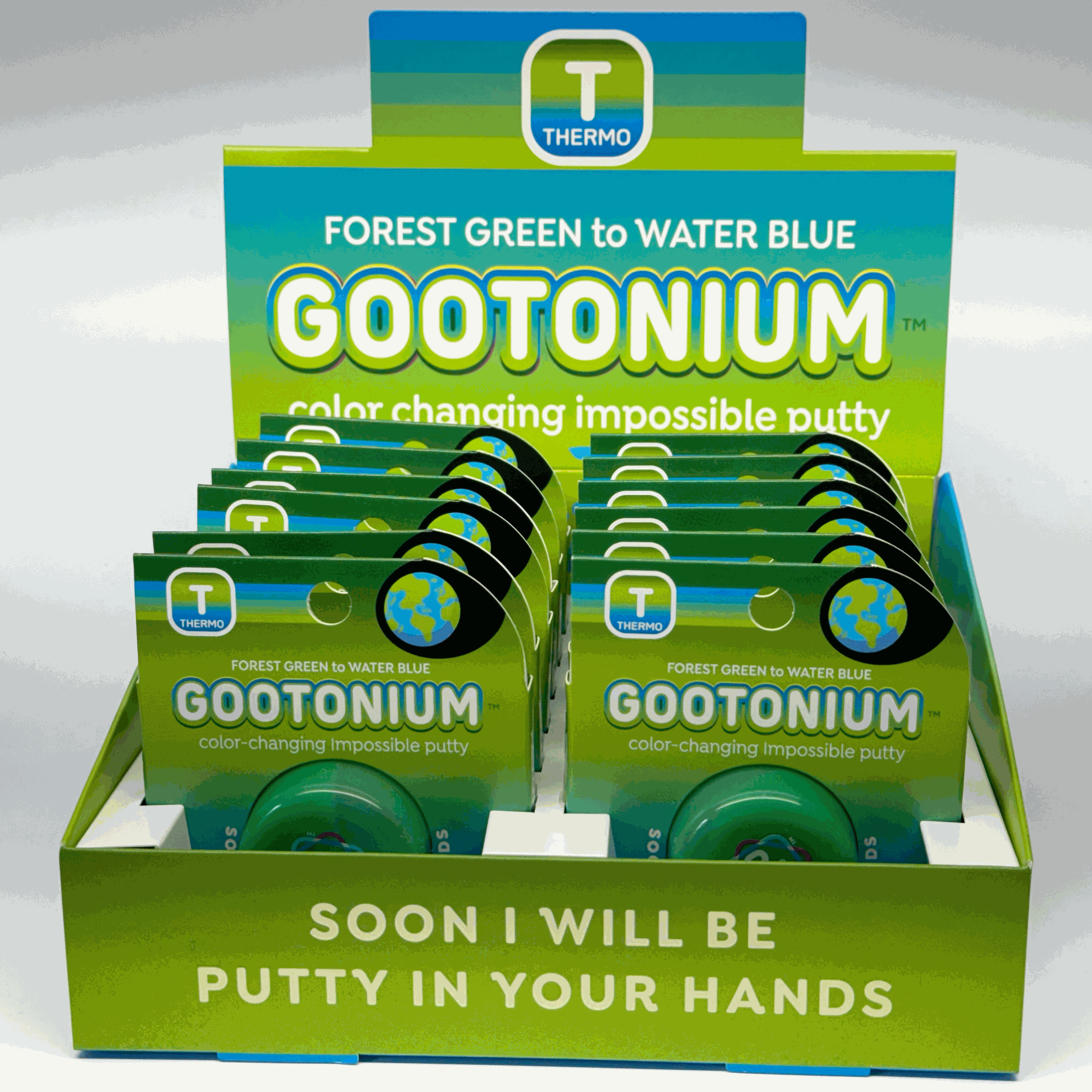 Gootonium: Thermo forest green to water blue putty - 20g